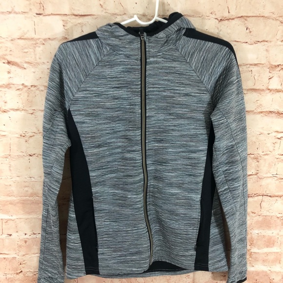 Athleta Snowscape Gray Space Dye Hoodie Jacket - Picture 4 of 5